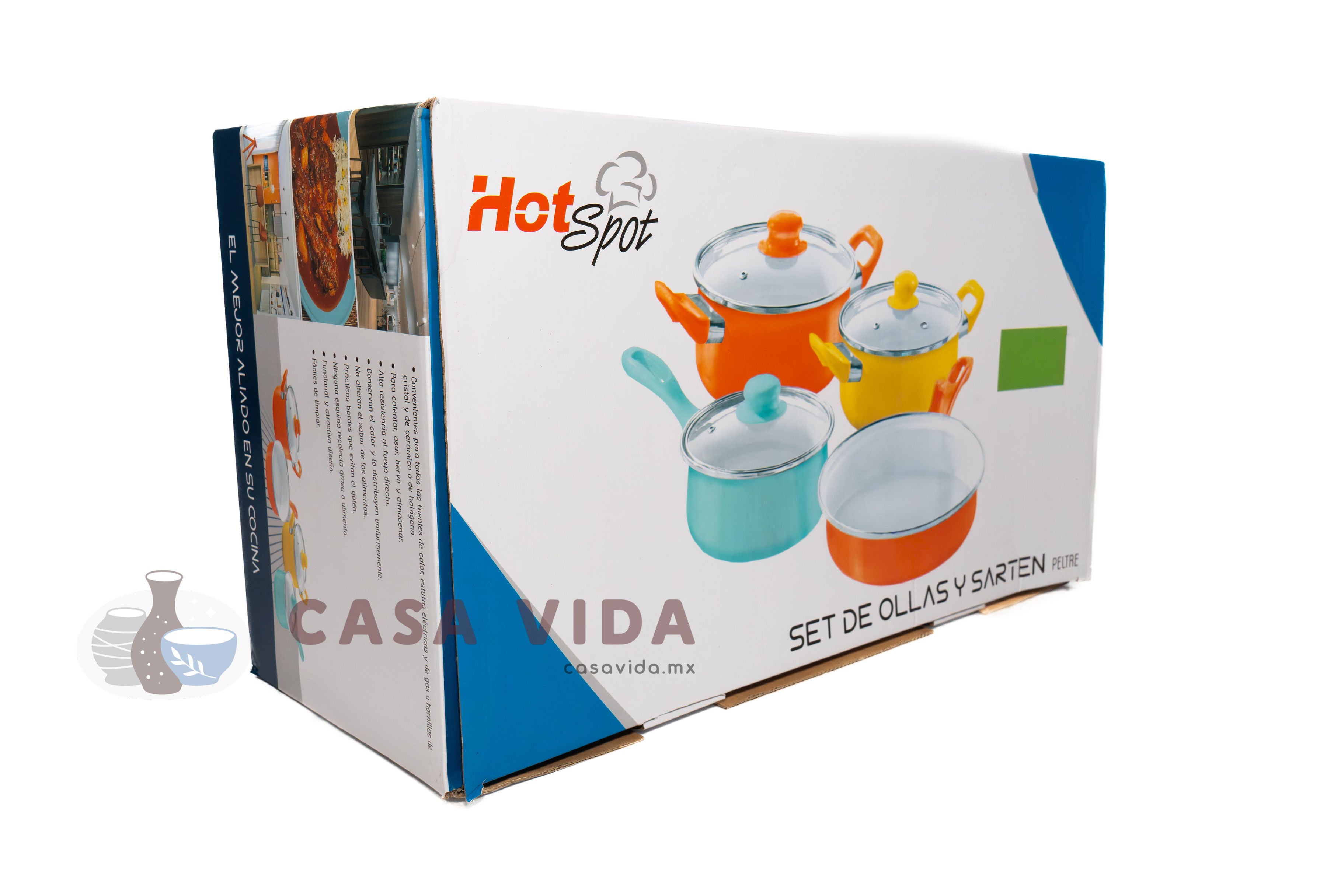 Set de Cocina de Peltre Porcelanizado 7pz – Resistente, Elegante y Hecho para Durar