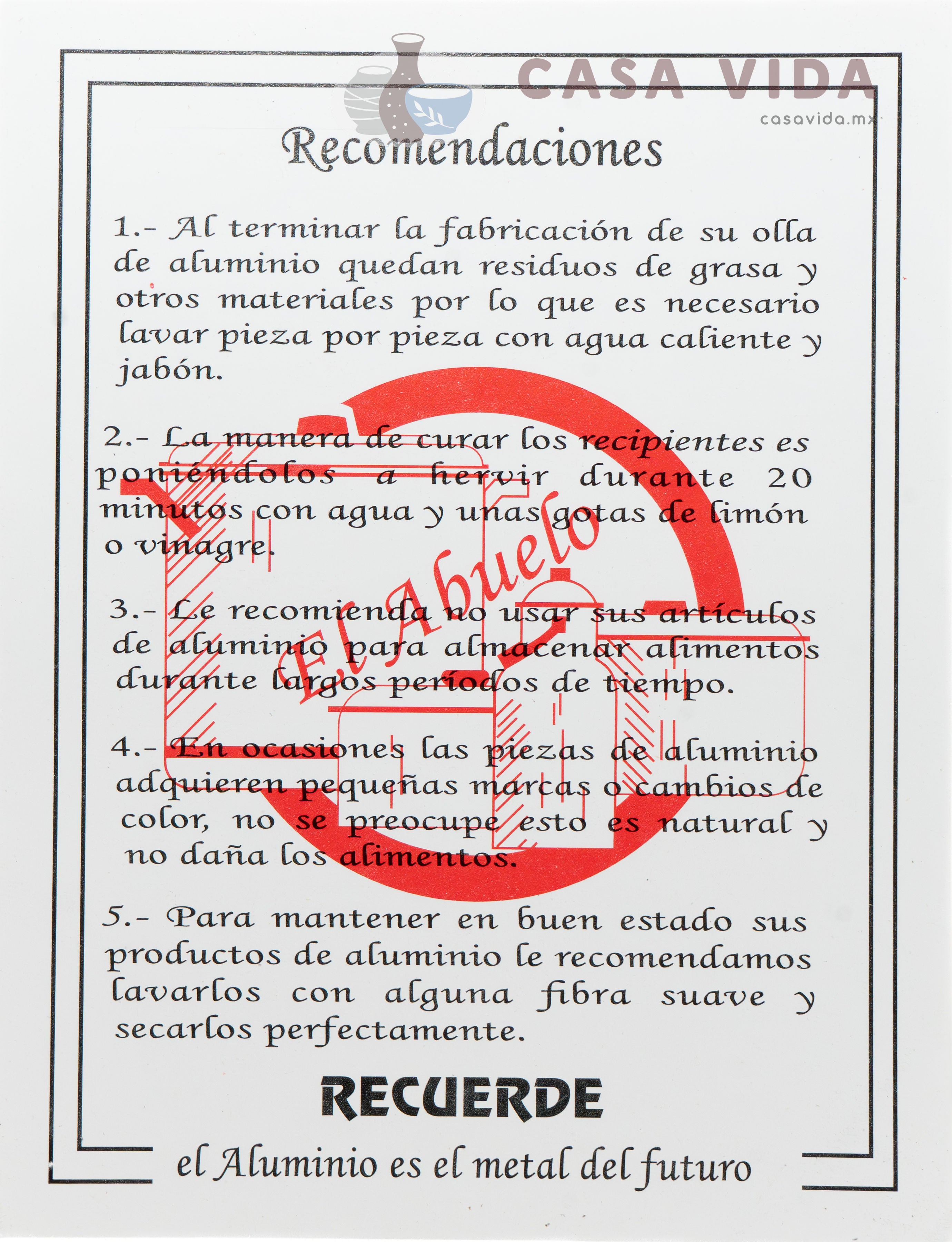 Asador EL ABUELO 30 cm – Aluminio 100% puro, cocción perfecta