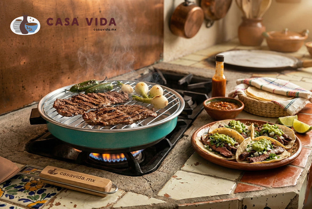 Asador EL ABUELO 30 cm – Aluminio 100% puro, cocción perfecta