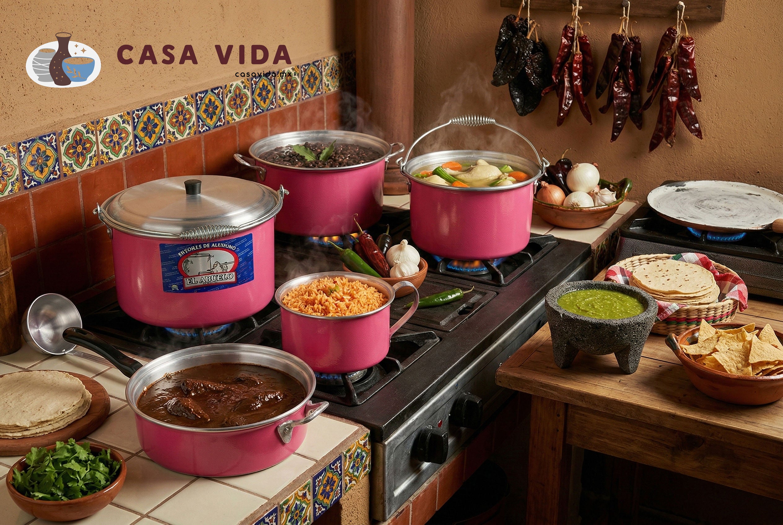 Set de 7 Piezas EL ABUELO – Batería Completa de Aluminio 100%
